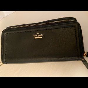 Kate Spade Long Black Wallet, Women's